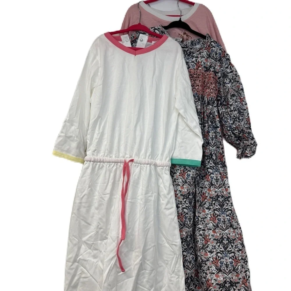 Girls sz 8 bundle White casual dress, Floral dress,Justice ballerina top sparkle